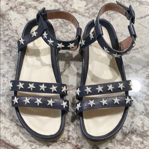 RED Valentino Navy and White Star Sandals